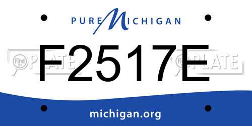 F2517E Michigan License Plate