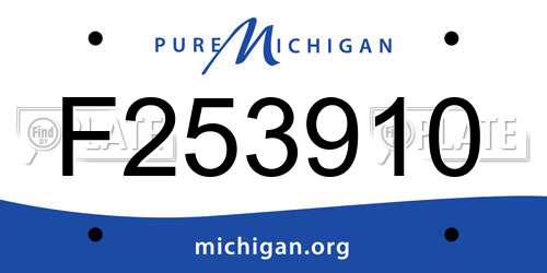 F253910 Michigan License Plate