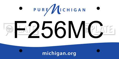 F256MC Michigan License Plate