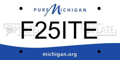 F25ITE Michigan License Plate