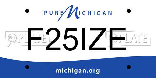 F25IZE Michigan License Plate