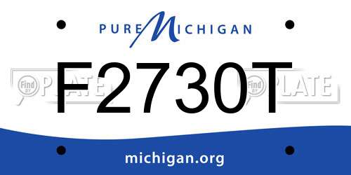 F2730T Michigan License Plate