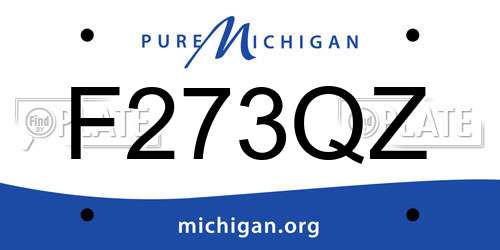 F273QZ Michigan License Plate