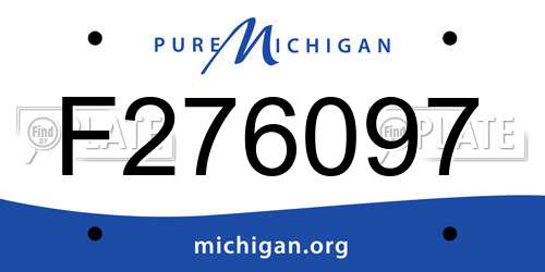 F276097 Michigan License Plate