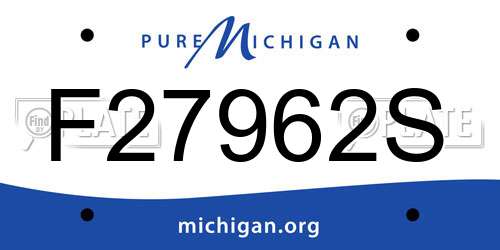 F27962S Michigan License Plate