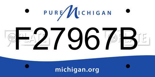 F27967B Michigan License Plate