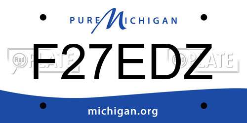 F27EDZ Michigan License Plate