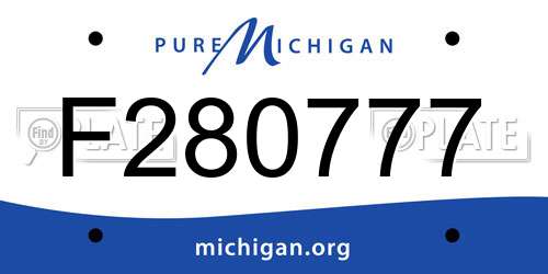 F280777 Michigan License Plate