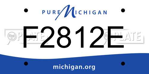 F2812E Michigan License Plate