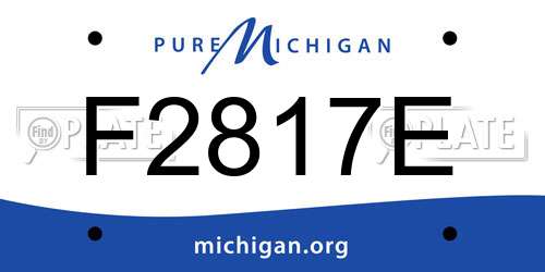 F2817E Michigan License Plate