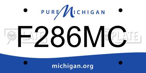 F286MC Michigan License Plate