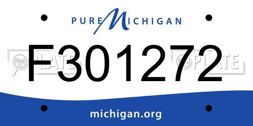 F301272 Michigan License Plate