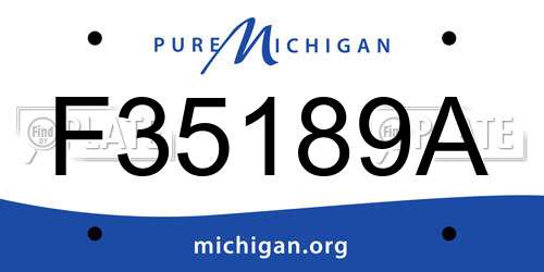 F35189A Michigan License Plate