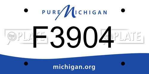 F3904 Michigan License Plate