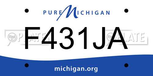 F431JA Michigan License Plate