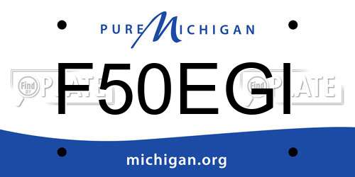 F50EGI Michigan License Plate
