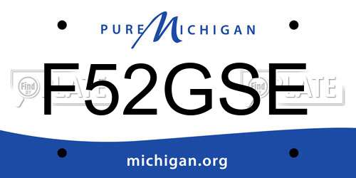 F52GSE Michigan License Plate
