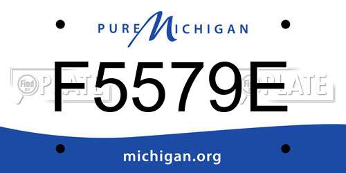 F5579E Michigan License Plate