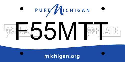 F55MTT Michigan License Plate