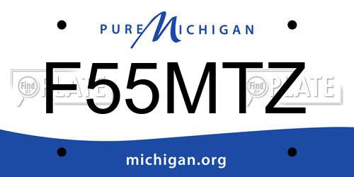 F55MTZ Michigan License Plate