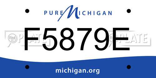 F5879E Michigan License Plate