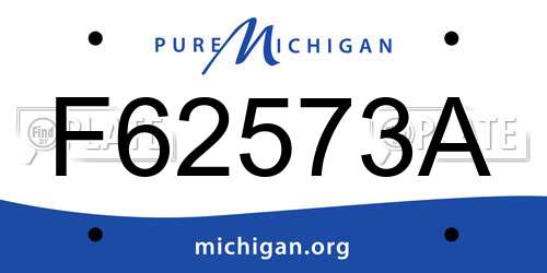 F62573A Michigan License Plate