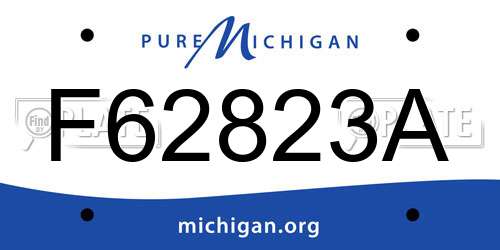 F62823A Michigan License Plate