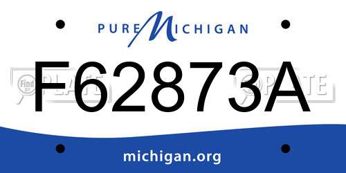 F62873A Michigan License Plate