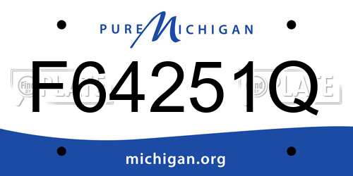 F64251Q Michigan License Plate