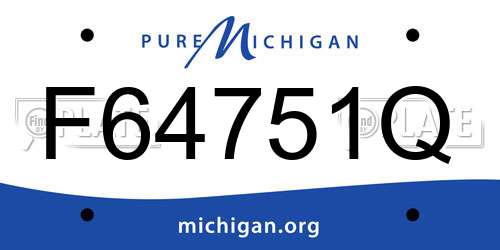 F64751Q Michigan License Plate