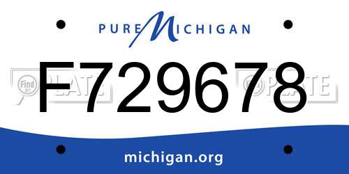 F729678 Michigan License Plate