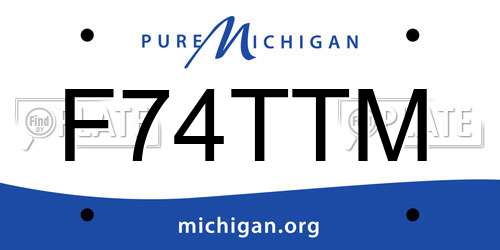 F74TTM Michigan License Plate