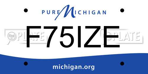 F75IZE Michigan License Plate