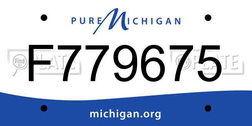 F779675 Michigan License Plate