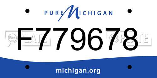 F779678 Michigan License Plate
