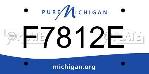 F7812E Michigan License Plate