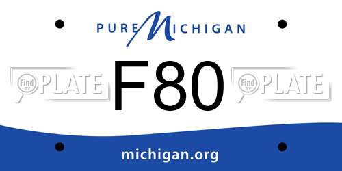 F80 Michigan License Plate