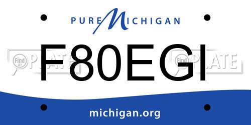 F80EGI Michigan License Plate