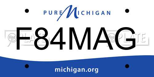 F84MAG Michigan License Plate