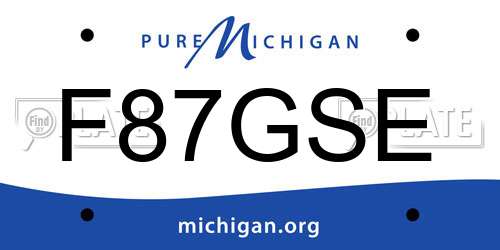 F87GSE Michigan License Plate