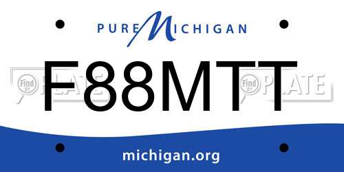 F88MTT Michigan License Plate