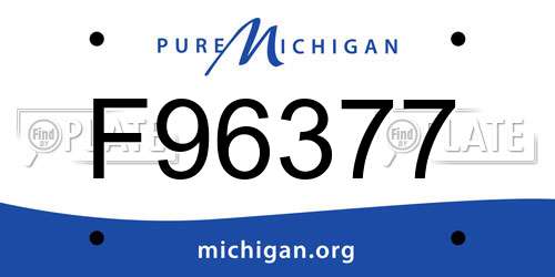 F96377 Michigan License Plate