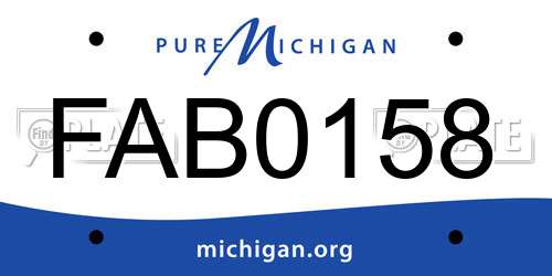 FAB0158 Michigan License Plate