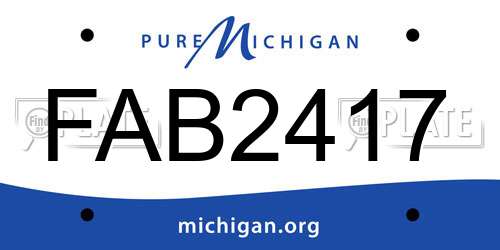 FAB2417 Michigan License Plate