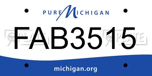 FAB3515 Michigan License Plate