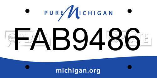 FAB9486 Michigan License Plate