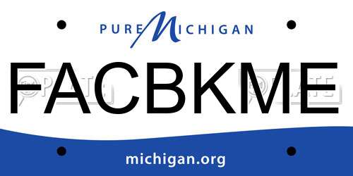 FACBKME Michigan License Plate