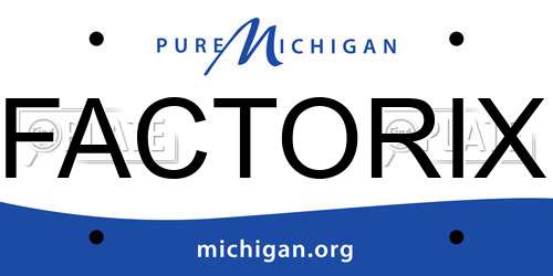 FACTORIX Michigan License Plate