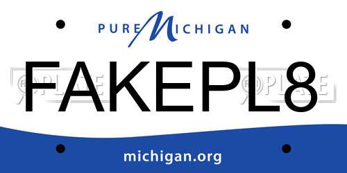 FAKEPL8 Michigan License Plate