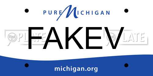 FAKEV Michigan License Plate